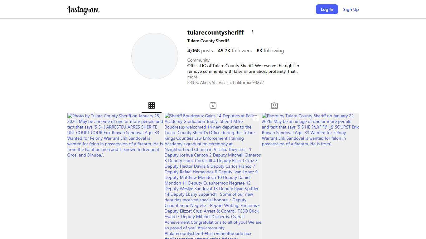 Tulare County Sheriff (@tularecountysheriff) • Instagram photos and videos